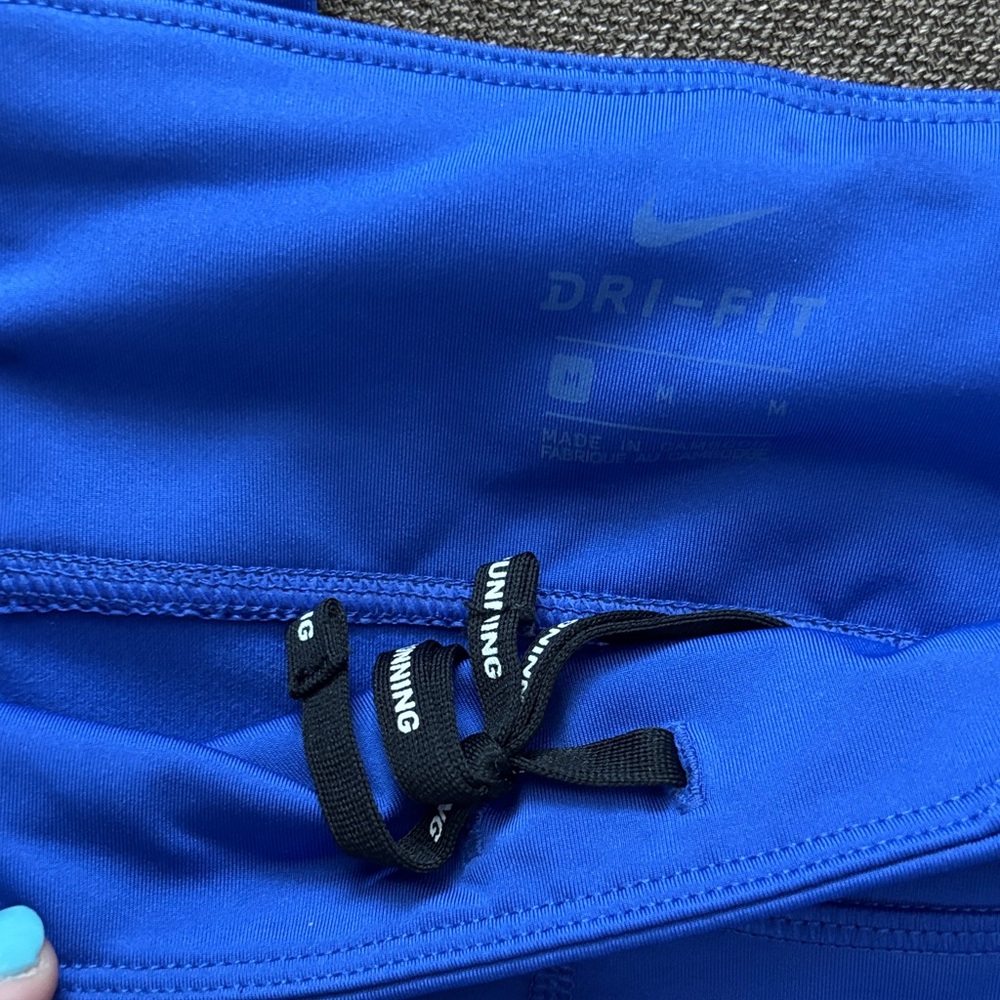 Nike Royal Blue Girls' Performance Leggings with White Swoosh - Picture 3 of 6